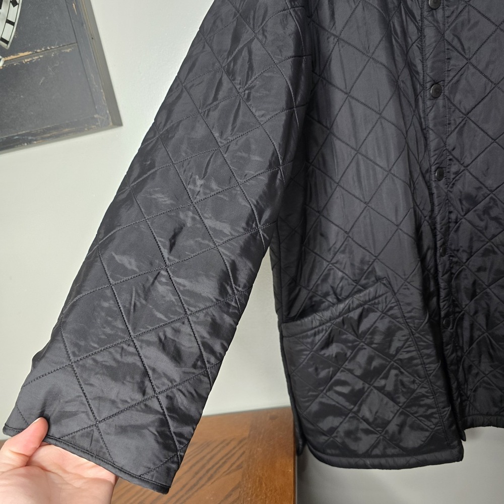 Barbour Black Quilted Liddesdale Jacket Size XL Chore Work Coat Heritage Barn - Picture 8 of 16